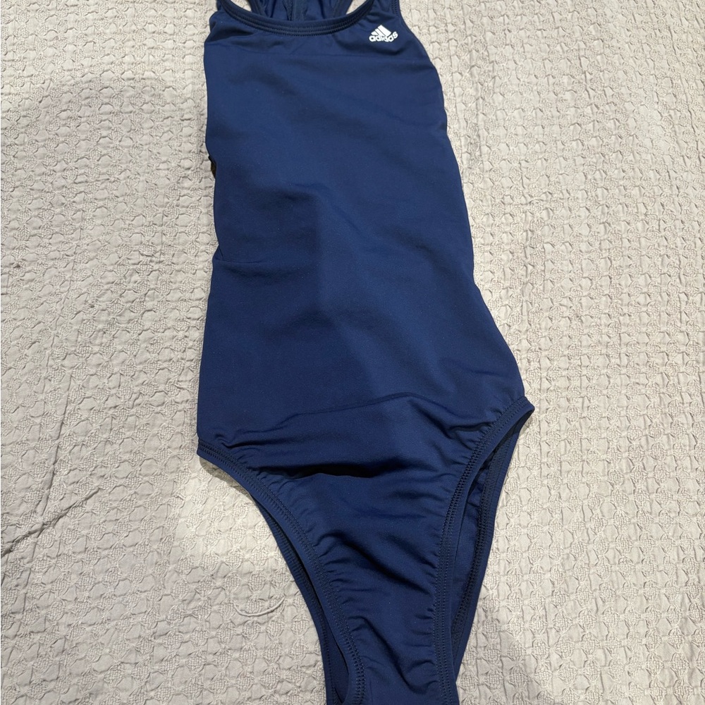 Adidas Navy Blue Swimsuit waterpolo zip up suit